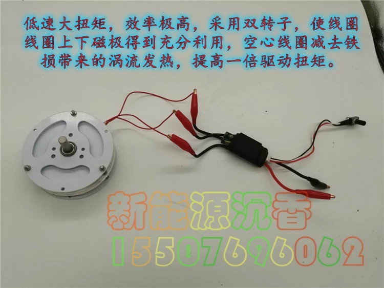 Quality Guarantee 100w Mini Disc Generator Coreless Generator Permanent Magnet Brushless Motor High Efficiency Double Rotor