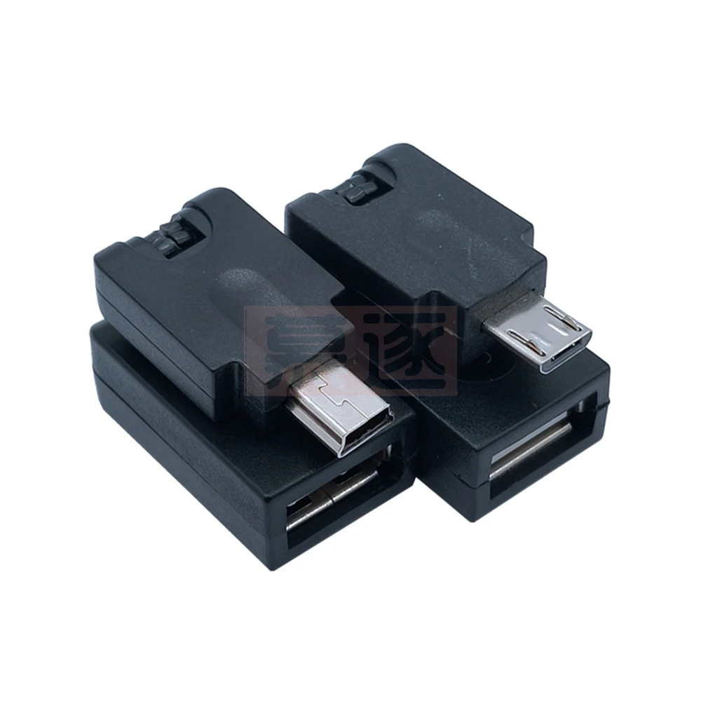 New USB & Micro & mini 2,0 Male To USB Female 360 degree pivoting angle extension cable adapter Hot new