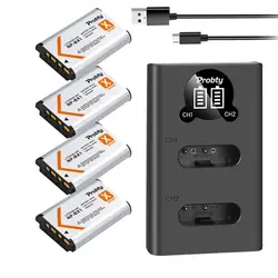 NP-BX1 NP BX1 Bx1 1800mAh baterii + ładowarka USB z LED z typu C dla Sony DSC-RX100 WX500 HX300 WX300 AS30V AS300 M3 M2 HX60 ZV-1