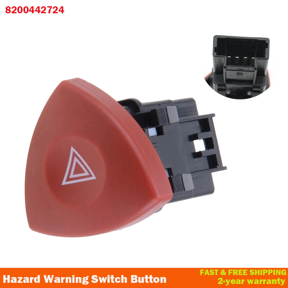 8200442724 HAZARD WARNING FLASHER LAMP SWITCH Button FOR OPEL Renault Trafic Espace Laguna Vauxhall Clio II 2 93856337