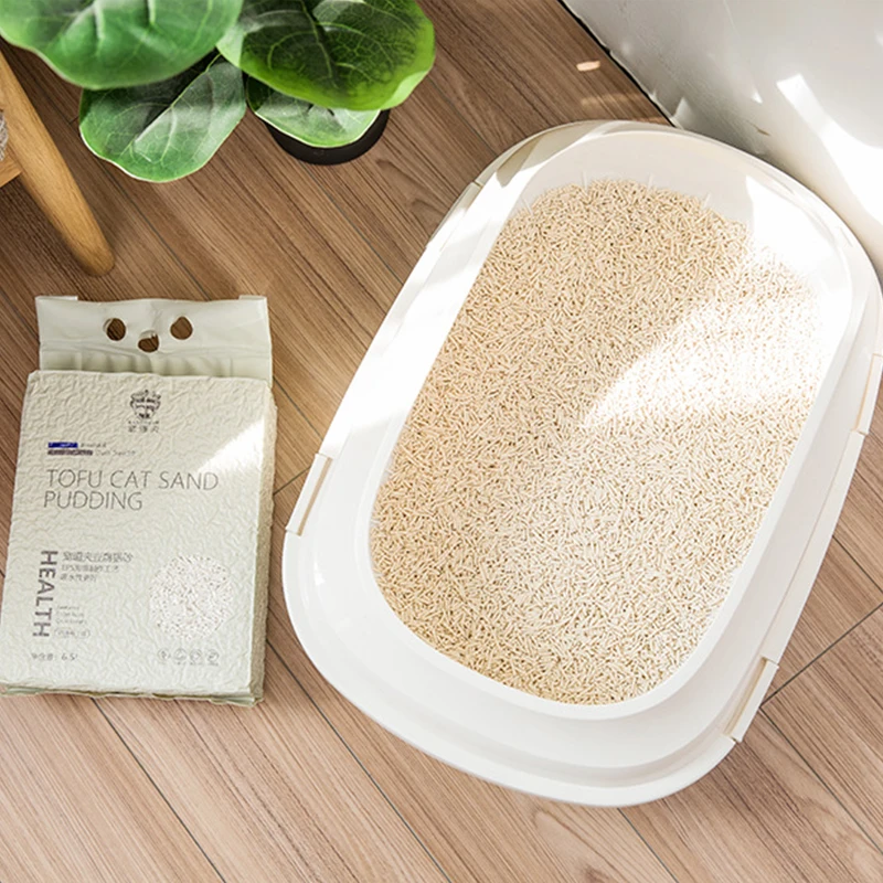 6L Natural Tofu Cat Litters Biodegradable Fast Clumping Natural Green Tea Fresh Tofu Corn Cat Litter Well
