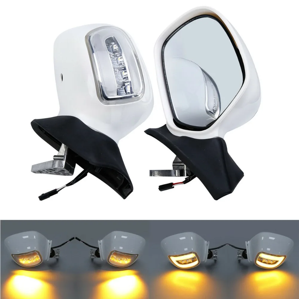 Motorcycle Rear View Mirror LED Turn Signals For Honda Goldwing Gold wing 1800 GL1800 2001-2017 2016 2015