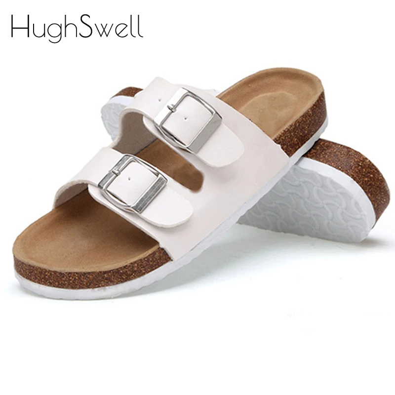 Men Women Comfortable Sparrow Birken Sandals Couple Style Cork Slippers in Black & White