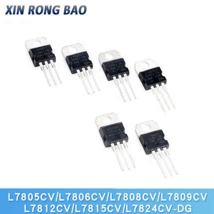 10PCS L7805CV TO220 L7805 TO-220 L7806CV L7808CV L7809CV L7812CV L7815CV L7824CV L7905CV L7908CV L7909CV L7912CV L7915CV L7924CV