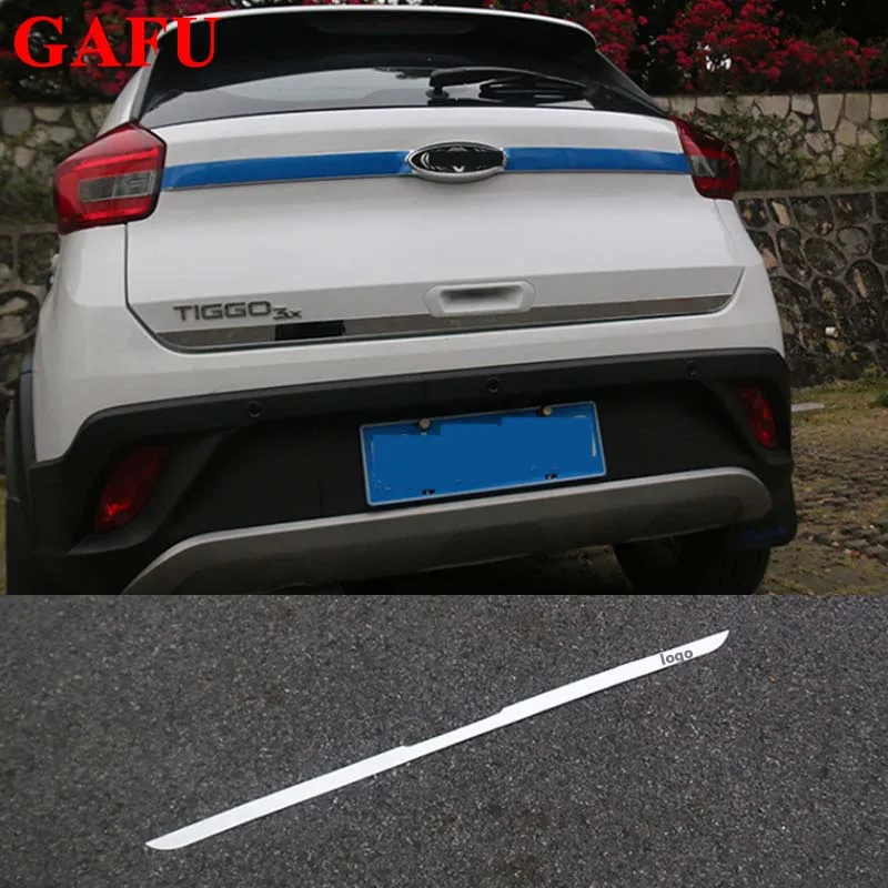 

for Chery Tiggo 3X 2021 2020 2019 2016 Stainless Steel Rear Door Trim Car Back Door Trunk Chrome Strip Tailgate Strips Sticker