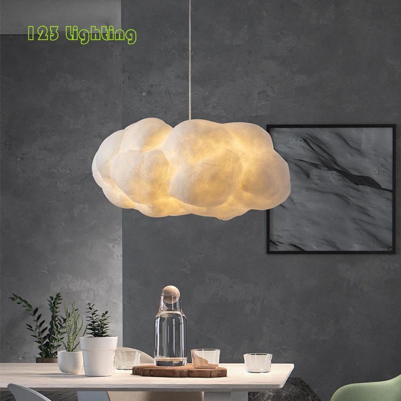 

Modern Cotton Clouds Pendant Lights E27 Hall Foyer Bedroom Hanging Light Fixtures Home Decoration Hanglamp