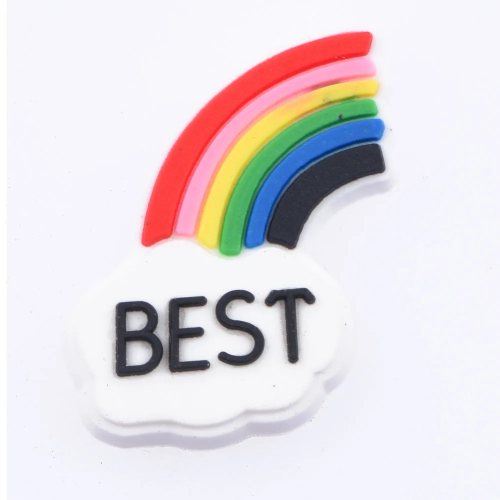 Best Friend Shoe Decoration Cute BFF Friends Silicone Shoes Charms Accessories Buckle Party Xmas Gifts