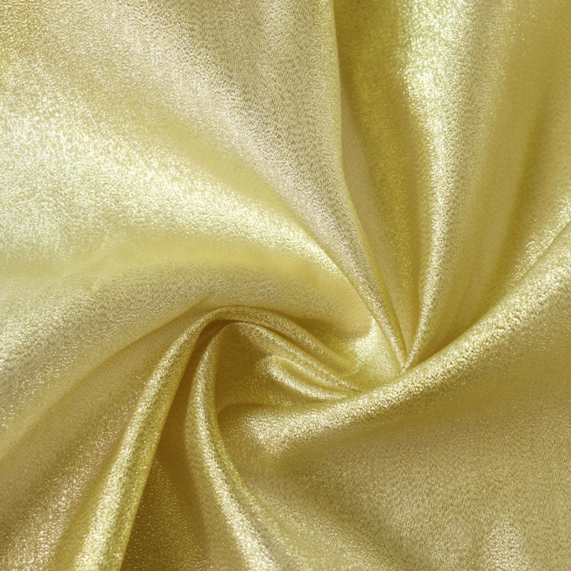 Per Meter Gold Indischer Gaze Stoff Dekorationen Material Glänzend Steif – Detail 4
