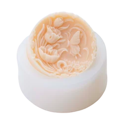 Tulip Butterfly Handmade Soap Mold Flower Round Silicone Soap Molds for Soap Making Candle Resin Crafts Cake Mousee Moulds Tools