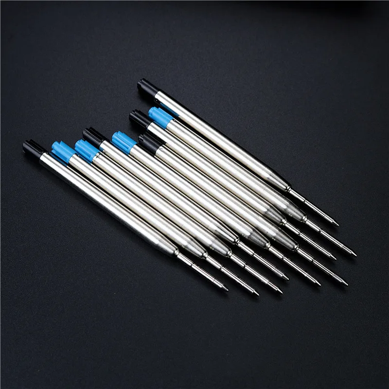 Metal Rotary Ballpoint Pen Refill 0.7mm Oily refill 0.5mm G2  black Blue Gel ink