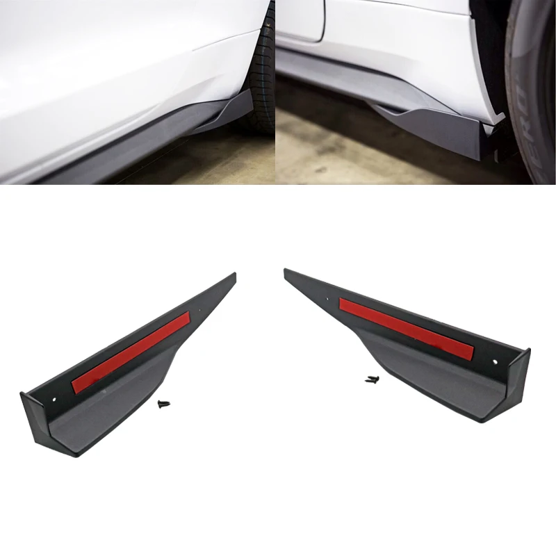 Universal saias laterais do carro extensão winglet pára-choques para ford mustang rush 2015- 2017 extensão do corpo rocker divisores difusor