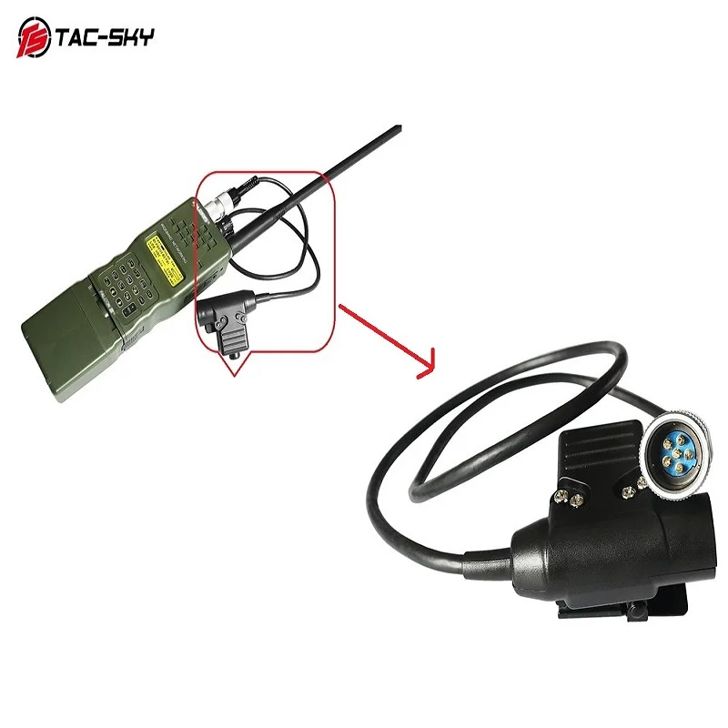 TAC-SKY Military Tactical Headset Walkie-Talkie Model AN / PRC 152 152A PRC-148 Intercom Accessories PTT 6-Pin U94 Ptt