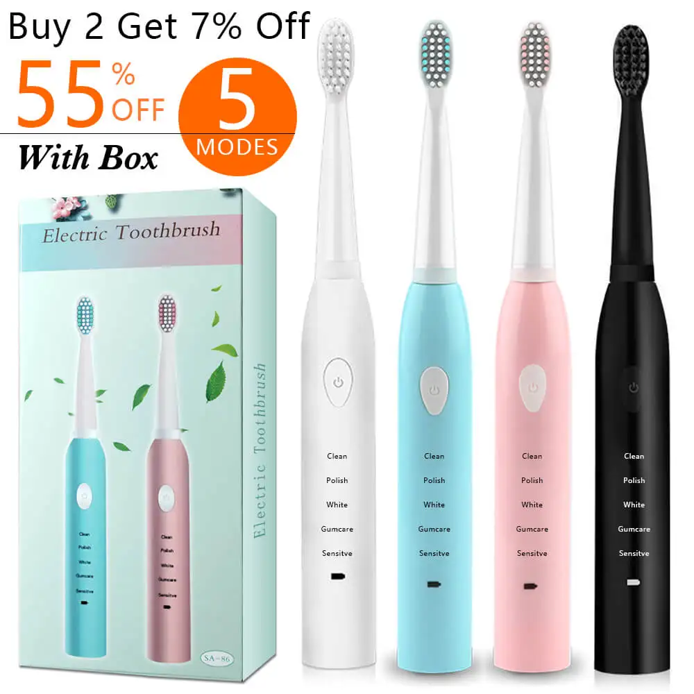 Home Ultrasonic Electric Toothbrush Rechargeable Dental Scaler Sonic Tooth Cleaner Portable Remover Stains Dentist Brush Head