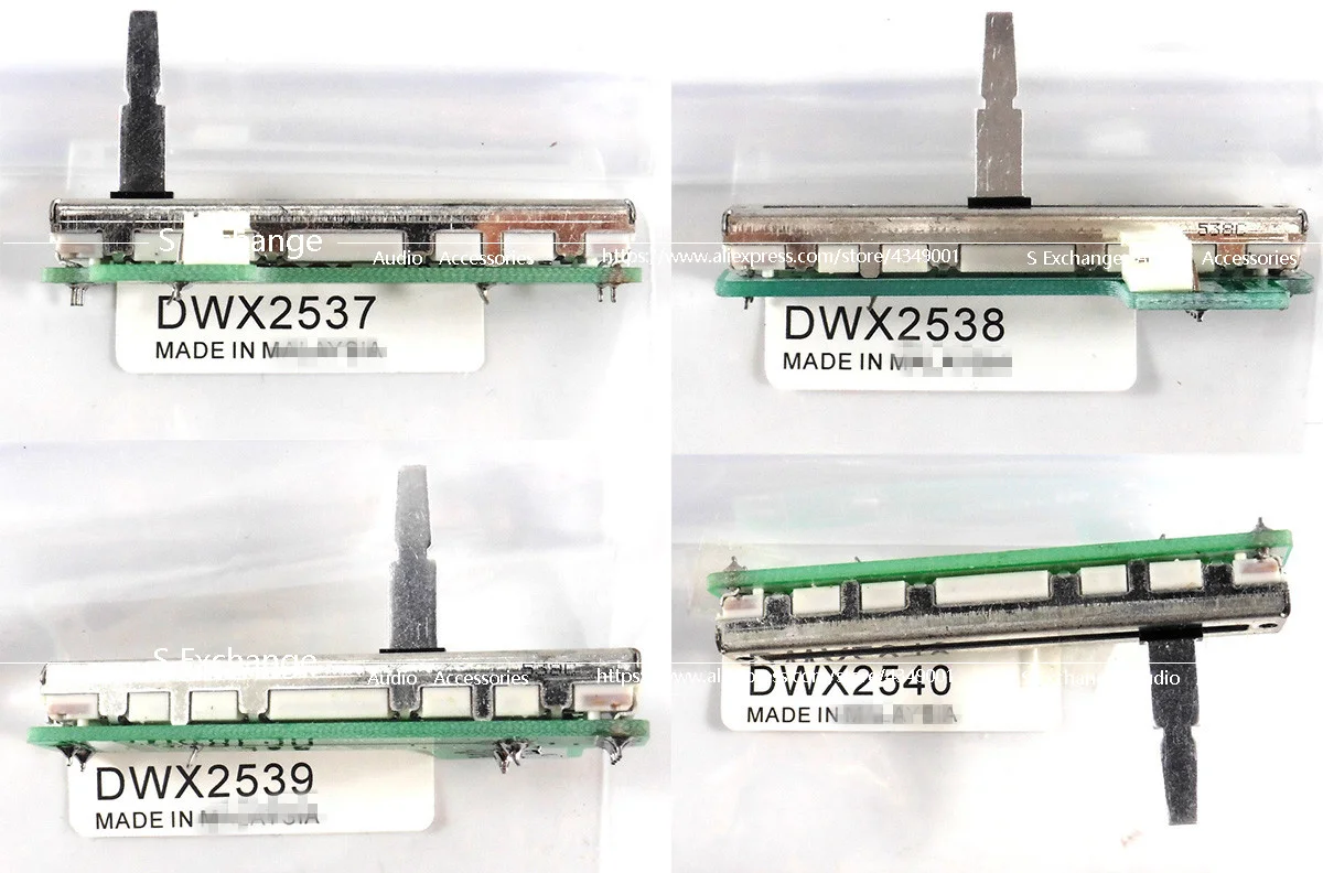 4pcs/lots Original CH1 CH2 CH3 CH4 FADER FIT PIONEER DJM 800 DWX2537 DWX2538 DWX2539 DWX2540 each model one pcs ALPS