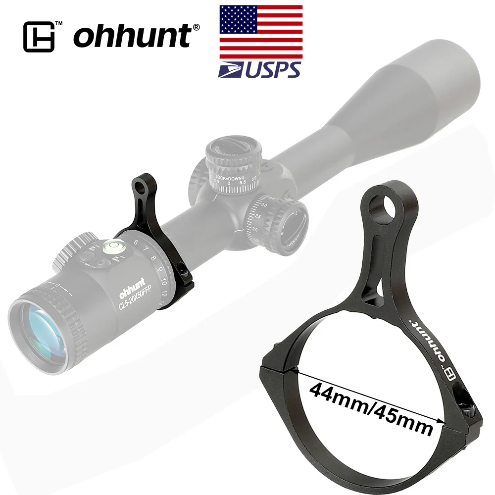 Ohhunt caccia Switch View Throw Lever Scope Mount 44mm 45mm Tube Dia. Anello di regolazione dell\'ingrandimento per cannocchiale