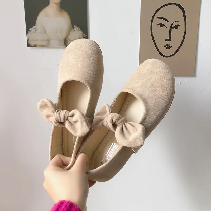 Fairy Lady – chaussures de Style artistique pour femmes 2021, nouvelles chaussures assorties et mignonnes à pois pour étudiantes, souliers doux à coupe basse, printemps