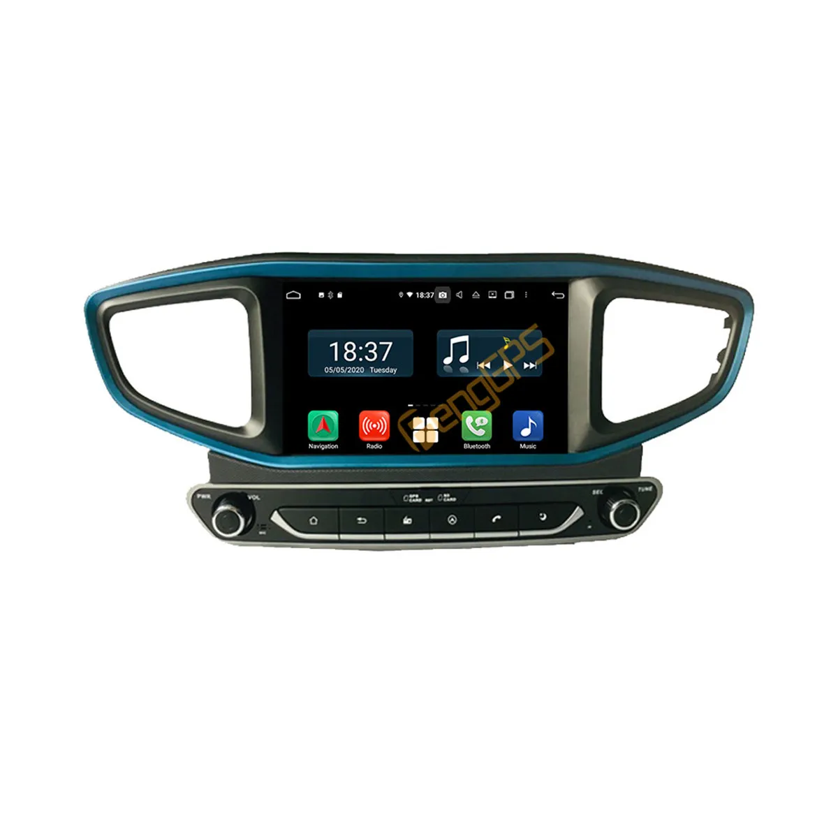 Autoradio Android avec Navigation GPS, Lecteur Stéréo, 2 Din, pour Voiture Hyundai Ioniq Hybrid (2016-2020)