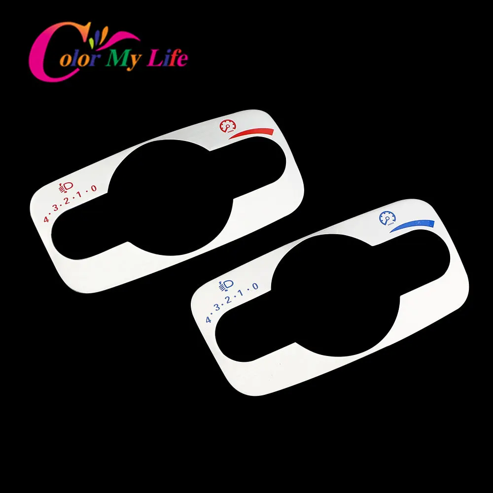 Car Accessories for Ford Ecosport 2013 - 2017 Inner Head Light Lamp Switch Button Panel Cover Frame Trim Stickers