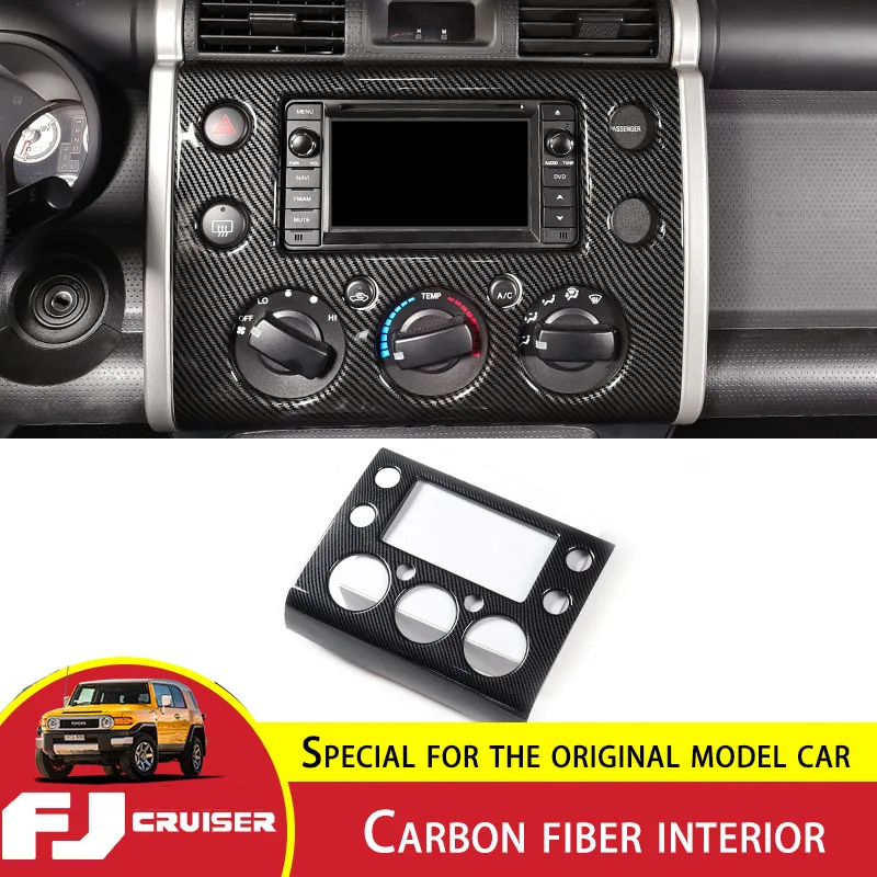 

For Toyota FJ Cruiser Navigation Panel Sticker ABS Carbon Fiber Pattern GPS Screen Frame FJ Cruiser Interior Modification