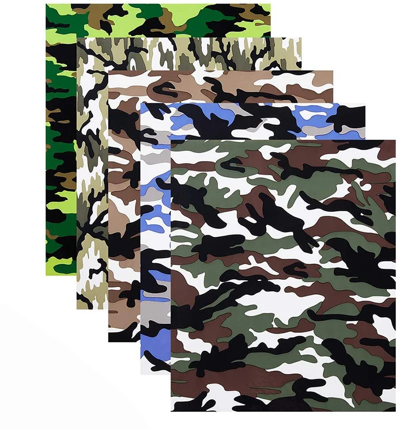 Camouflage Pattern Heat Transfer Vinyl HTV Iron on T-shirt Hot Press Vinyls Film DIY Garment Fabric Decoration 30*25cm/50cm