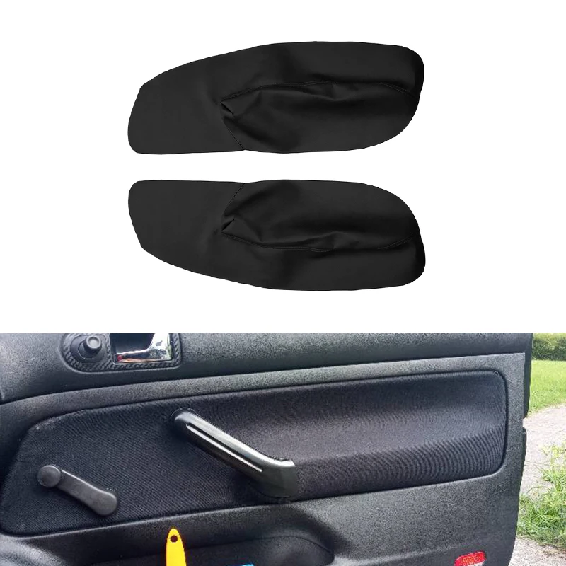 

ONLY for 3 Doors Car Microfiber Leather Front Door Armrest Panel Cover Trim For VW Golf 4 MK4 1998 - 2005 Manual Control Window