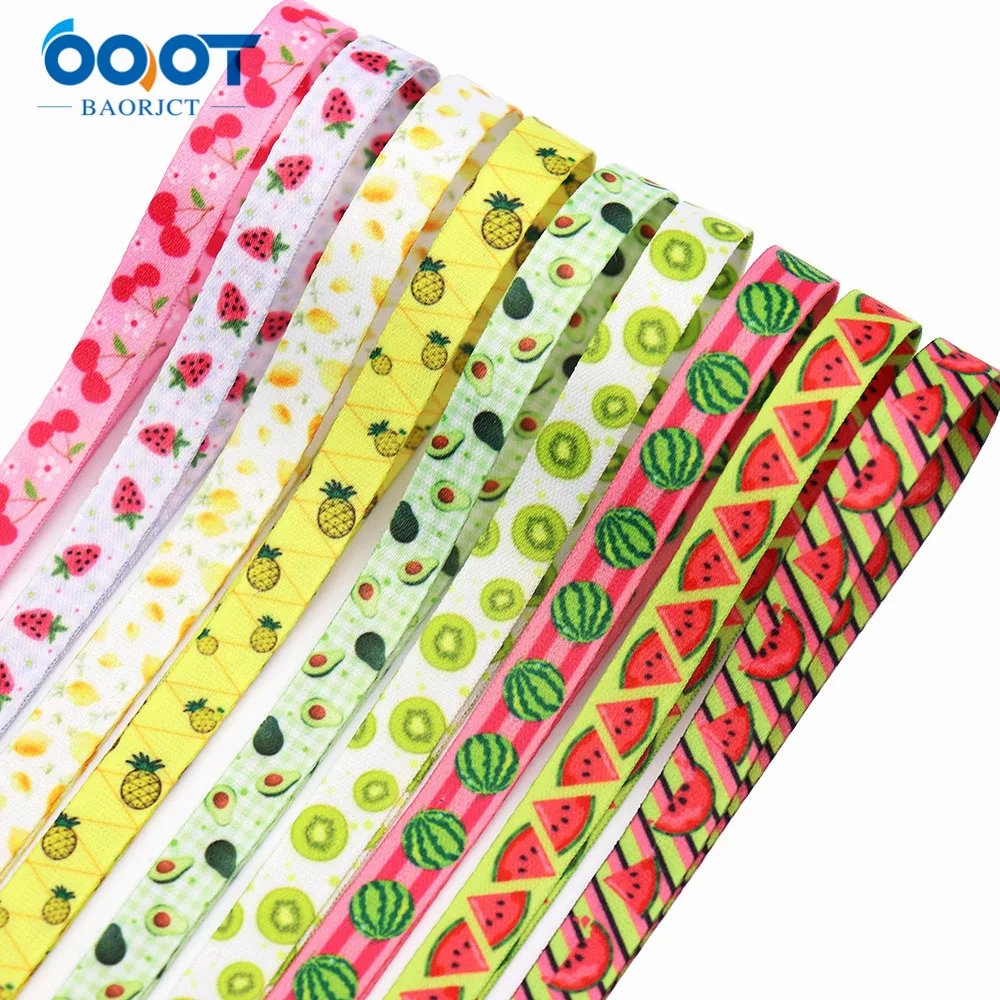 3/8 Inch M-21603-760 Double-Sided Fruit Series Thicken Ribbon 10 Yards DIY Dog Collar Leash Mobile Phone Chain Kettle Webbing