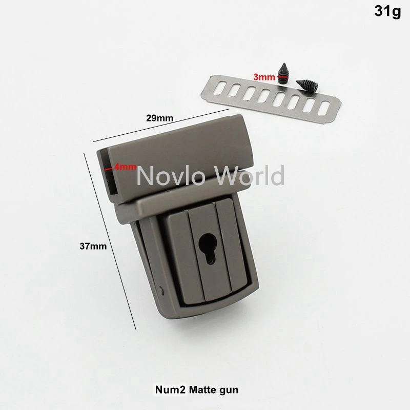 Nolvo World 2-10 pieces 27*17/40*28/37*29/26*21/50*30mm Matte gun purse bag lock High Quality Bag parts Lock