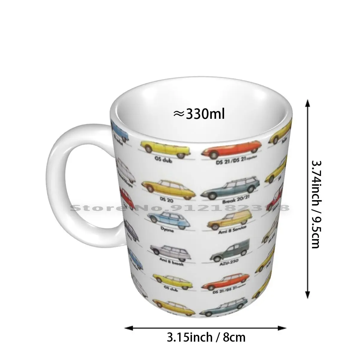 Range ( , 2cv ) Ceramic Mugs Coffee Cups Milk Tea Mug Car Cars 1970s 70s Fathers Day Dad Mum Mothers Day Retro Nostalgia