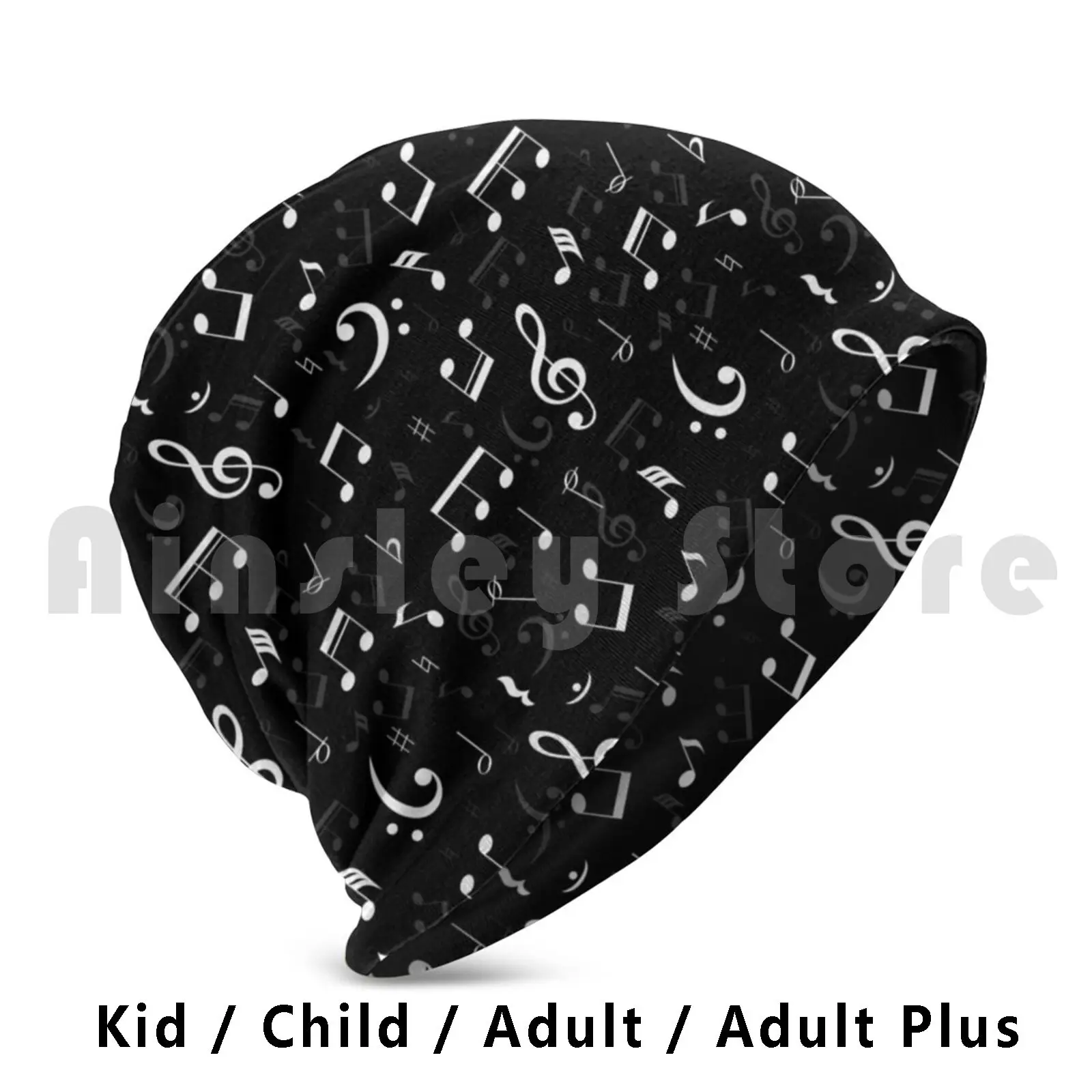 Music Beanies Knit Hat Hip Hop Music Musical Musical Notes Music Notes Band Choir Glee Glee Dj Disc Jockey