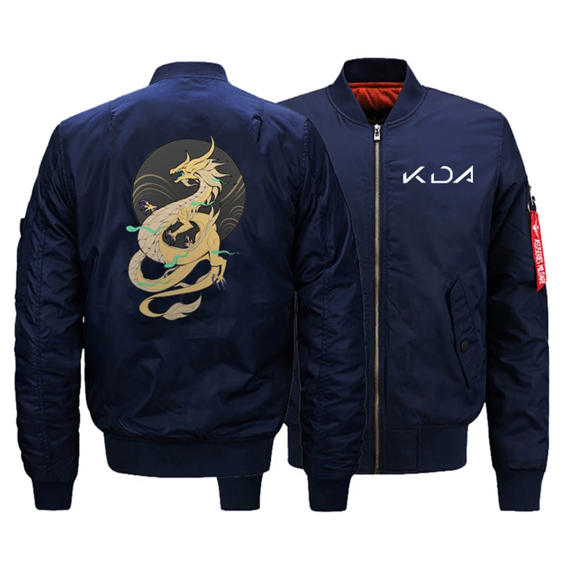 

KDA AKALI Baseball Jacket Men Winter Bomber Coat Casual Slim Windbreaker Game LOL Outwear Zipper Military Flight Pilot Jackets