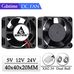 2 adet Gdstime 40mm 3D yazıcı fanı 40x40x20mm soğutucu 24V 12V 5V 4020 soğutma fanı bilgisayar kasası soğutma fanı 2PIN 3PIN soğutucu Fan