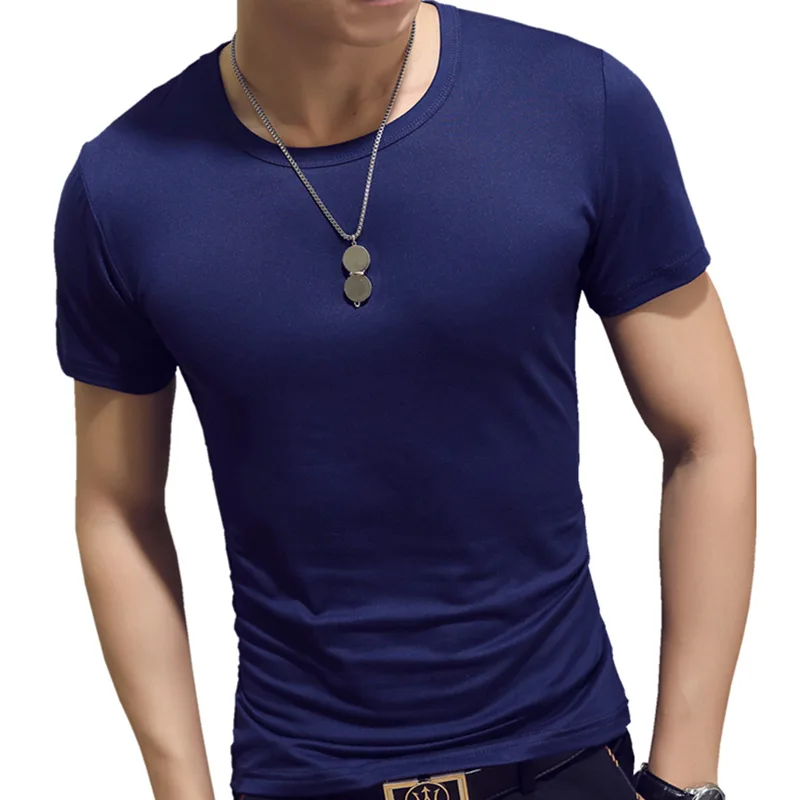 New Summer 9 colors Men T Shirt Fitness T-shirts Mens V neck Man T-shirt For Male Tshirts M-4XL Solid Color Basic Top