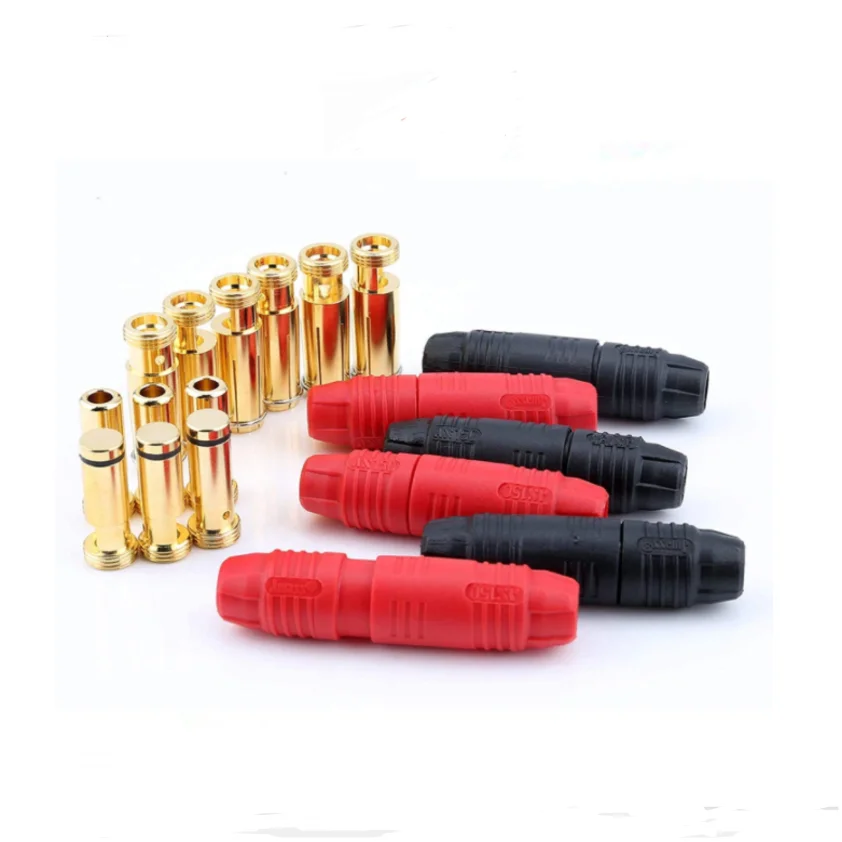 2/3/5/10 Sets HXT 3.5mm 4.0mm Amass AS150 XT150 Gold Bullet Banana Plug Male Female Connector with Housing for Lipo Battery ESC