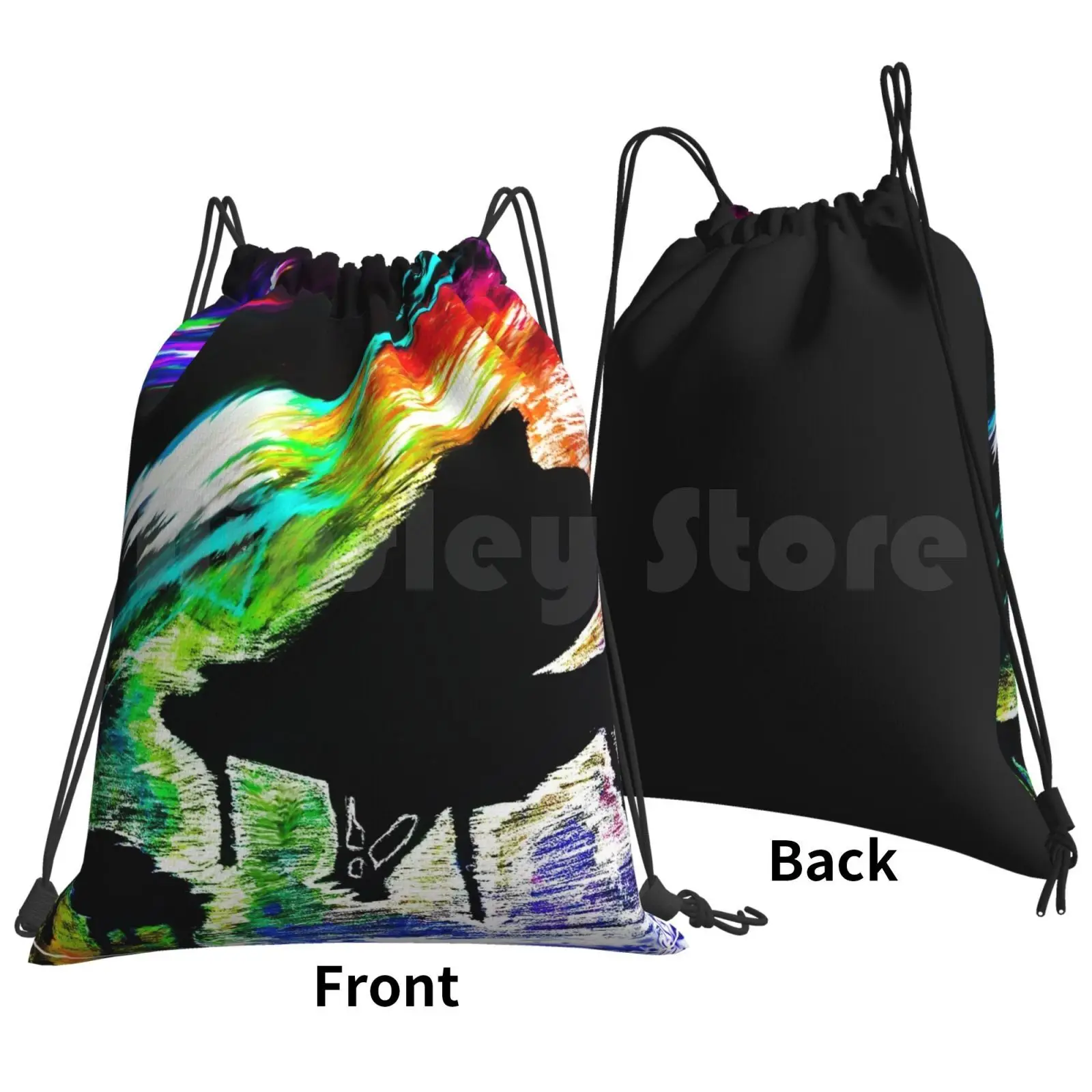 Mochila espaciada térmica para Piano, bolsa con cordón para montar, escalada, gimnasio, música de Piano, arte Digital dibujado a mano, vista de espacio negativo