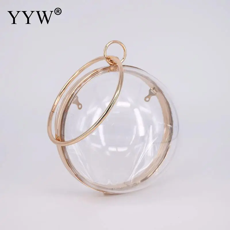 Acrylic Round Ball Clutch bags Women Circle Handbag Transparent Messenger Bag Acrylic Chain Crossbody Bags Totes Money Purse