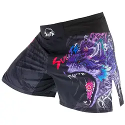 SUOTF Fierce Wolf oddychające szorty MMA Tiger Muay tajski kopniak boks krótki trening muay Thai odzież Fitness Sanda boks krótki