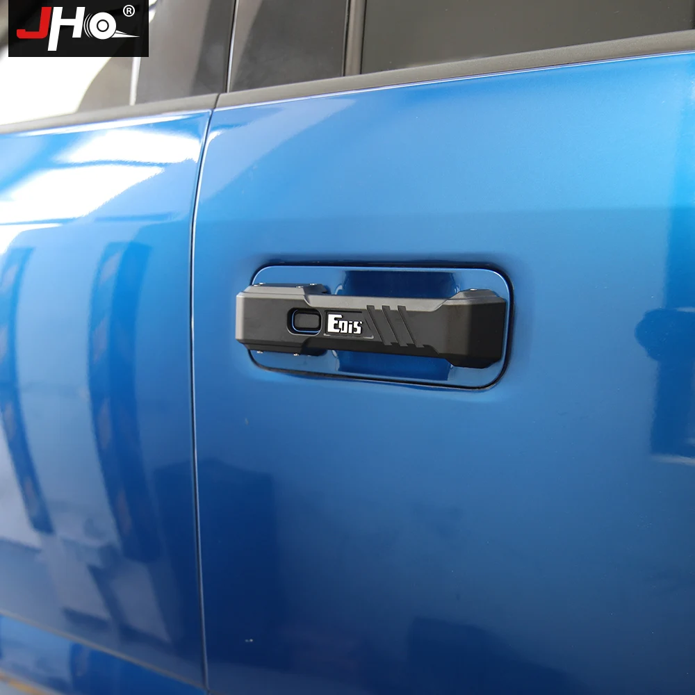 JHO de aleación de aluminio-magnesio de Exterior mango de la puerta de coche de superposición de adornos para Ford F150 Raptor 2016-2020, 2017, 2018, 2019