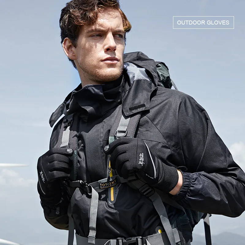 Youpin ผู้ชายฤดูหนาวถุงมือกันน้ำ Coldproof ขี่จักรยานกลางแจ้ง Fluff ถุงมืออุ่นสำหรับ Touchscreen เย็นสภาพอากาศ Windproof Anti-Slip