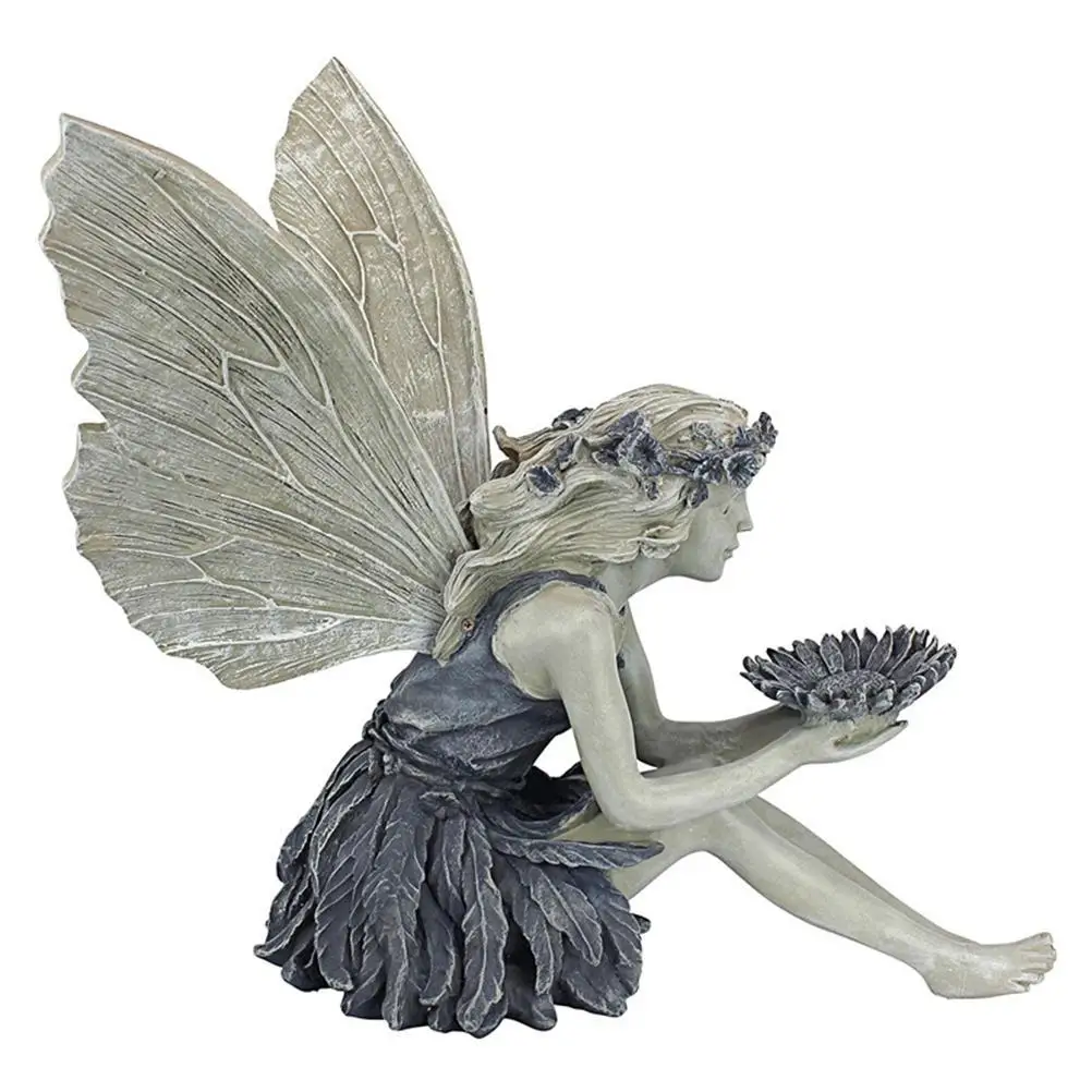 

Garden Sitting Fairy Statue Garden Ornament Resin Craft Landscaping Yard Decoration Garden Statue Outdoor Indoor Figurine