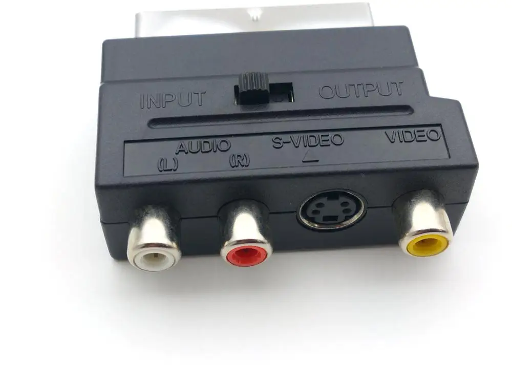 NEW RGB Scart TO Composite 3RCA S-Video AV TV Audio Adapter or Video DVD Recorder TV ADAPTER