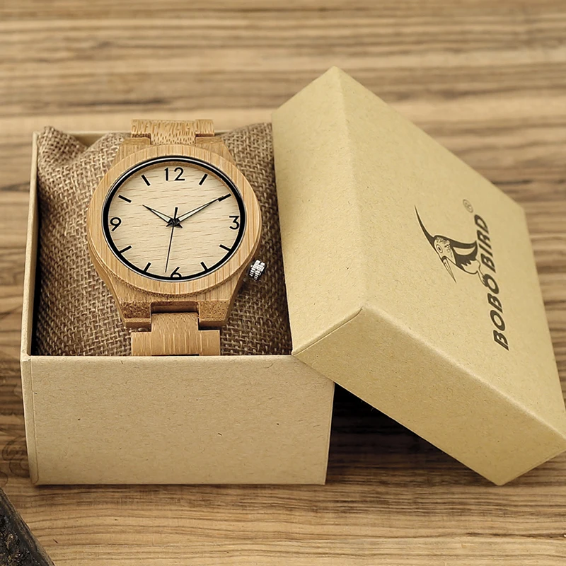 BOBO BIRD Wood Watch Men Bamboo Wooden Watches relogio masculino Japan Movement Clock Timepiece Personalized Gift Dropshipping