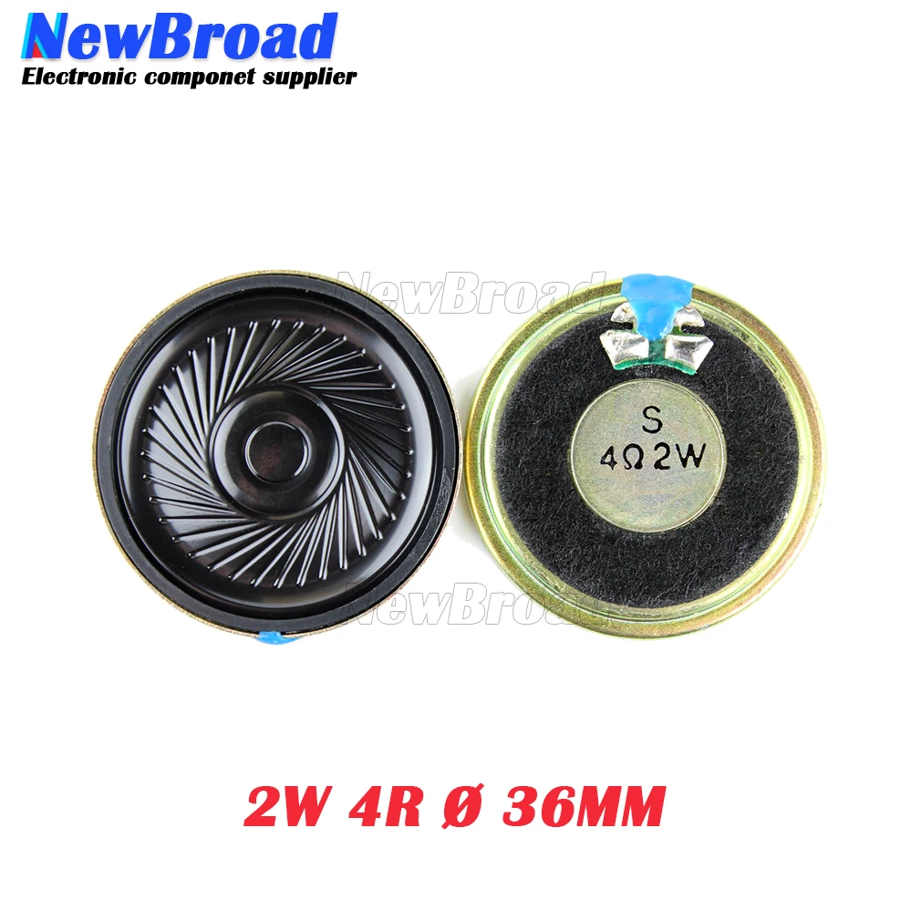 2pcs/lot New Ultra-thin Mini speaker 4 ohms 2 watt 2W 4R speaker Diameter 36MM 3.6CM thickness 5MM