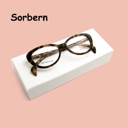 Acetate Small Ladies Cat Eye Glasses Frame For Women Sexy Spectacle Eyewear Prescription Eyeglasses Optical Myopia Reading Glass