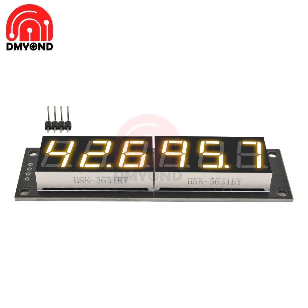 0.56 pollici TM1637 6-bit 6 Cifre a Sette segmenti 7 Segmento 5V Modulo Tubo Digitale Bordo Giallo display Per Arduino TM1637.h Decimale