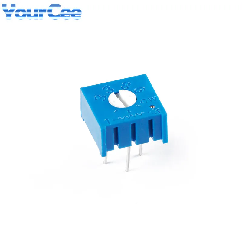 10pcs 3386P 3386 Trimmer Potentiometer Variable Resistor Cermet Trimpot 100R 1K 2K 5K 10K 20K 50K 100K ohm 101 102 202 502 103
