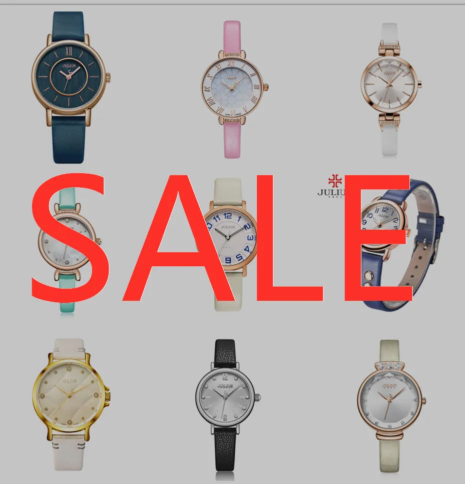 Final Sale Discount Julius Women's Watch Japan Quartz Real Leather Girl's Hours Fashion Clock No Box