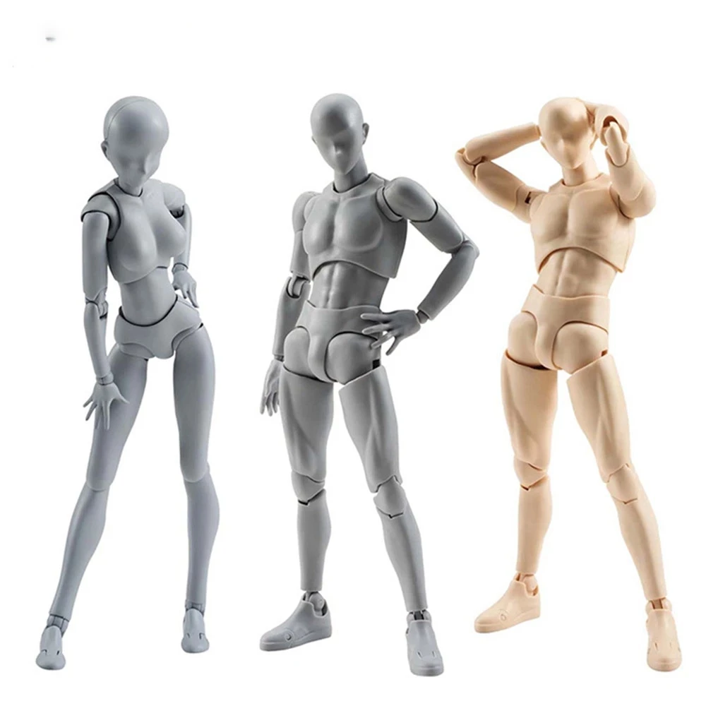 

BANDAI 18cm Action Figure SHF Body Kun/Body Chan Archetype HE/SHE Ver PVC Draw Mannequin Collectible Model Toy