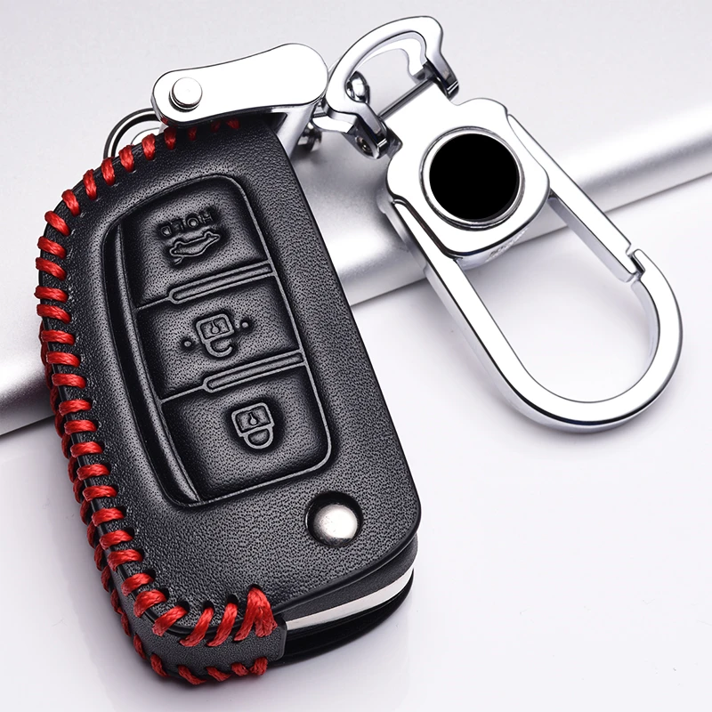 leather Car Remote Key Fob Shell Cover Case For Nissan X-Trail Juke Qashqai Micra Pulsar 2014 2015 2016 2017 2018