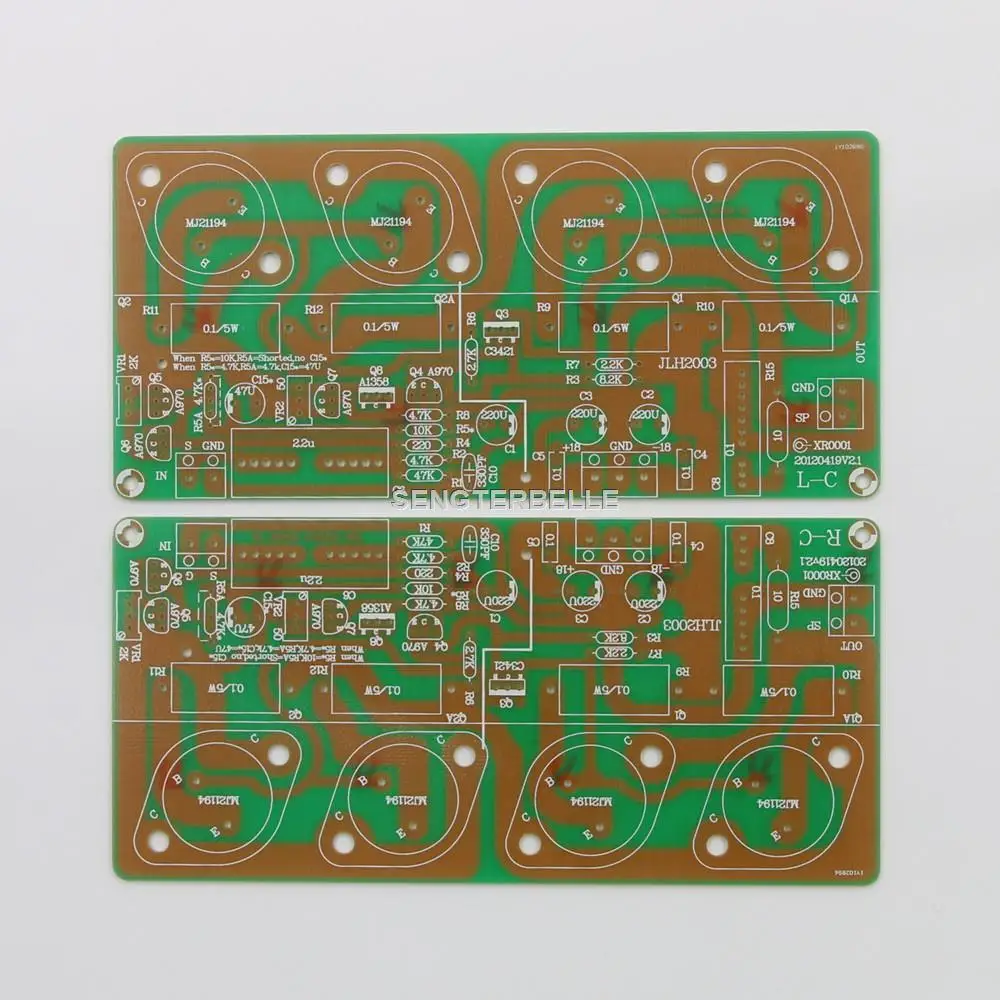 One Pair JLH2003 version HOOD Class A Single-ended Power Amplifier Board Pcb