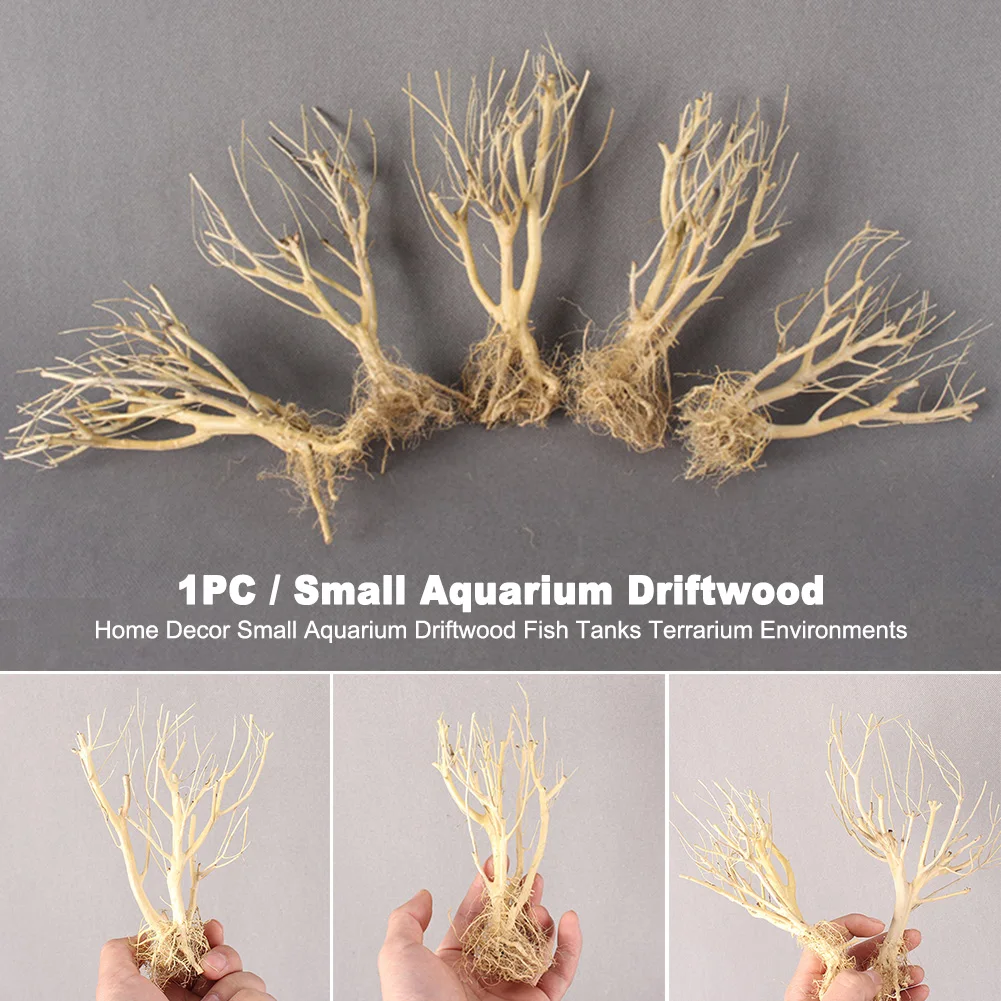 20-30cm Aquarium Decoration Wood Natural DryTrunk Driftwood Tree Fish Tank Background Plant Stump Cuckoo Root Moss Tree Ornament